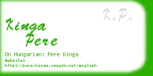 kinga pere business card